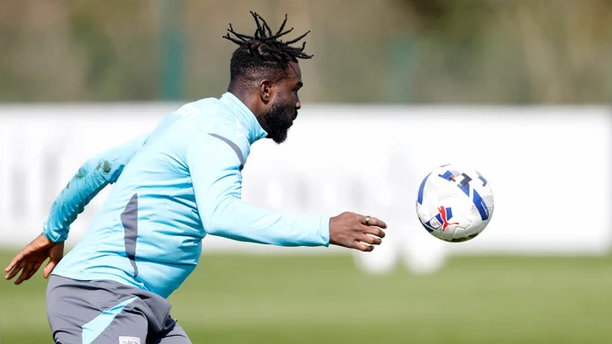 Daryl Dike in Albion training.
