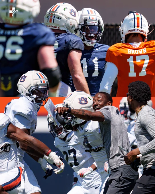Photos of Keshaun Singleton, Demarcus Van Dyke, and the Defense, during Auburn Football Spring Practice