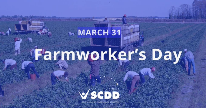Carousel recognizing Farmworker’s Day on March 31, honoring the contributions of farmworkers in California.