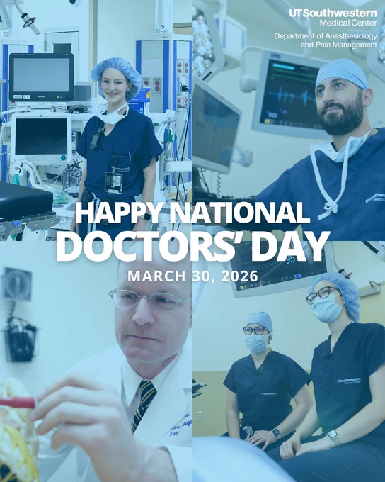 "Happy National Doctors' Day, March 30, 2026" with a collage of doctors in the OR.