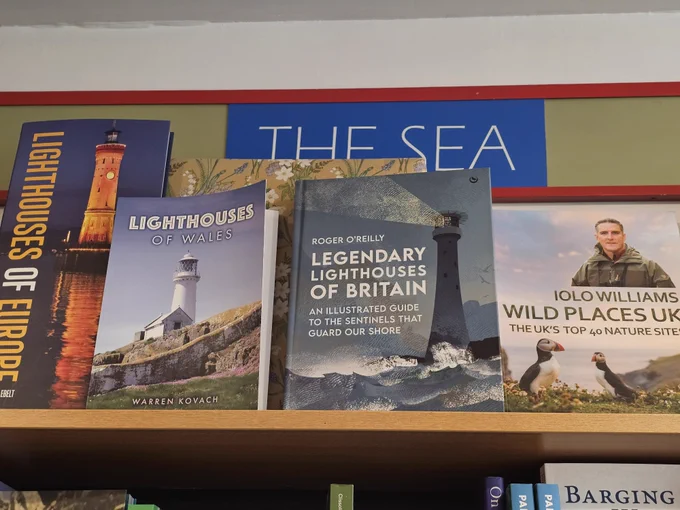 Lighthouses of Wales book at Browser's, Porthmadog