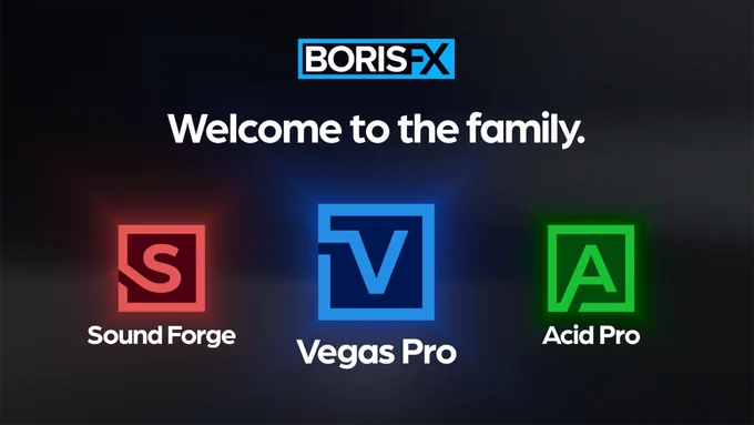 Boris FX Vegas Pro, Sound Forge, and Acid Pro