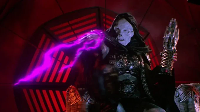To finally capture the fugitives, he has all galactic frequencies monitored for the sound signatures of the Cosmic Key in order to locate them. As soon as the key is used and the signal is intercepted and located by his scouts, Skeletor sends a team of his most dangerous elite pursuers after the heroes: the clawed and fanged thug Beast-Man, the one-eyed swordsman Blade, the bat-like Karg, and the reptilian Saurod.