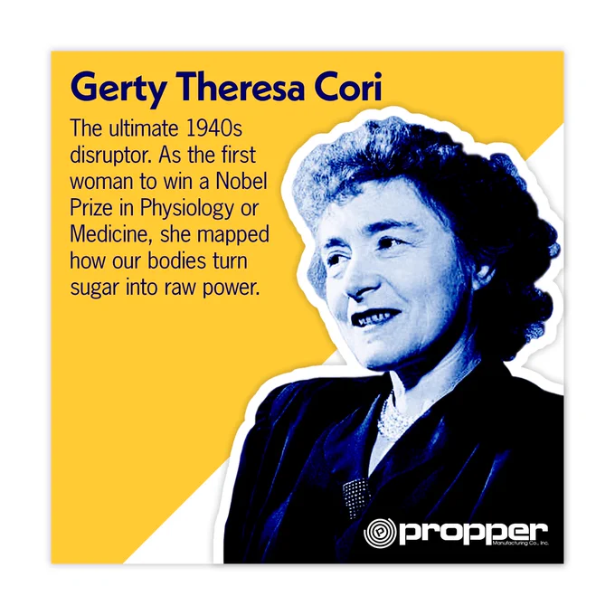 Gerty Theresa Cori the ultimate 1940s disruptor. As the first woman to win a Nobel Prize in Medicine, she mapped how our bodies turn sugar into raw power.