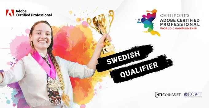 Adobe Champ 2026 Sweden Qualifier.
Students will use Adobe Creative Cloud to build a campaign that shows how tech can inspire creativity and future careers.