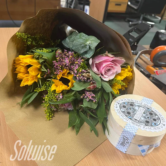 Flowers & Chocolates sent to Solwise from a happy customer.
