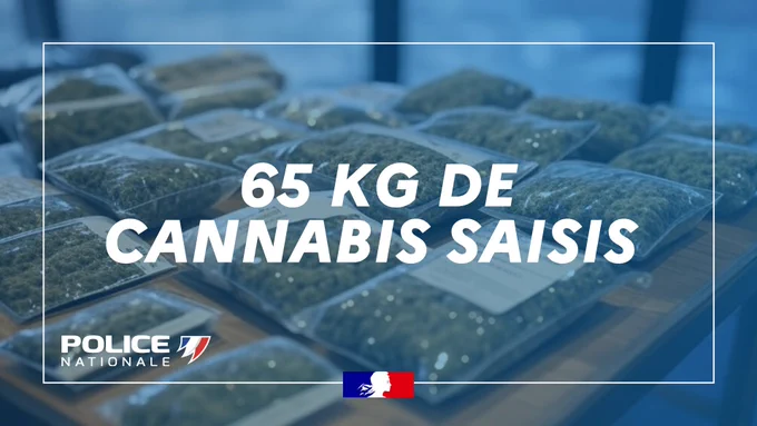 65 kilos de cannabis saisis
