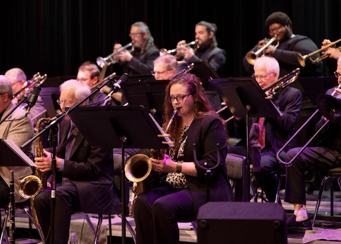 Women playing saxophone
