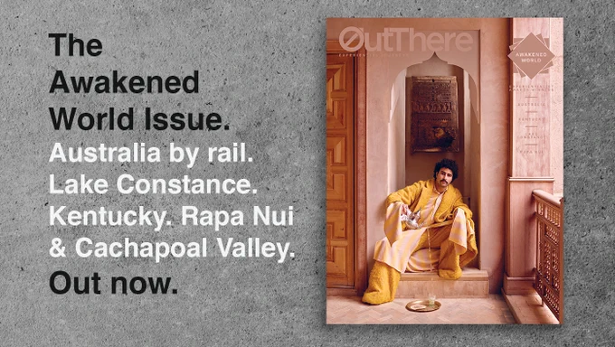 The Awakened World issue by OutThere magazine, featuring stories on Australia, Lake Constance, Kentucky, Rapa Nui and the Cachapoal Valley in Chile