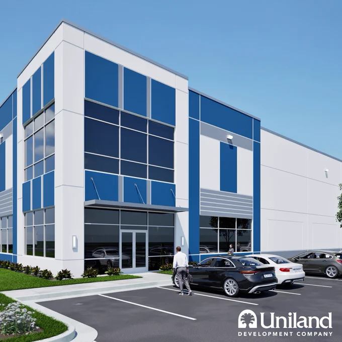 PROJECT UPDATE: Construction is underway at Uniland’s Port Manatee Logistics Center in Palmetto, Florida, and the Tampa Bay Business Journal has the story.
The 345,960 SF Class A industrial project will feature three tilt‑wall buildings designed for flexibility, with spaces ranging from 7,500 SF to 187,200 SF. It offers seamless access to SeaPort Manatee—one of Florida’s largest and fastest-growing deepwater seaports—as well as to US-41, Interstate 75, and Interstate 275.
As Jacob Montante, Uniland’s Senior Real Estate Investment Manager, notes, “We love the proximity to the port and to I-275 and I-75. It is the perfect site for regional distribution and to provide service to the port. There is a huge need from the port for new Class A warehouse spaces, and there hasn’t really been anything built recently on spec or with the ability to accommodate both current and future users.”