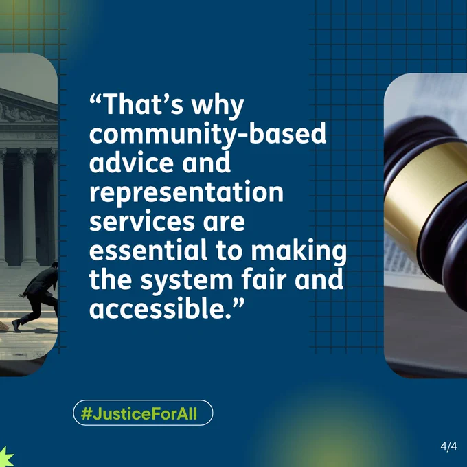 That’s why community-based advice and representation services are essential to making the system fair and accessible.