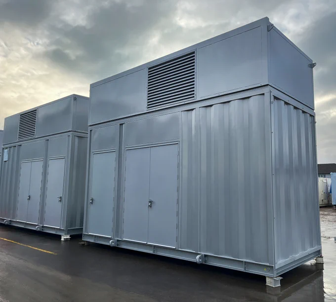 Bespoke 65dB(A) at 1 metre acoustic generator enclosures for key infrastructure in a major city in Switzerland