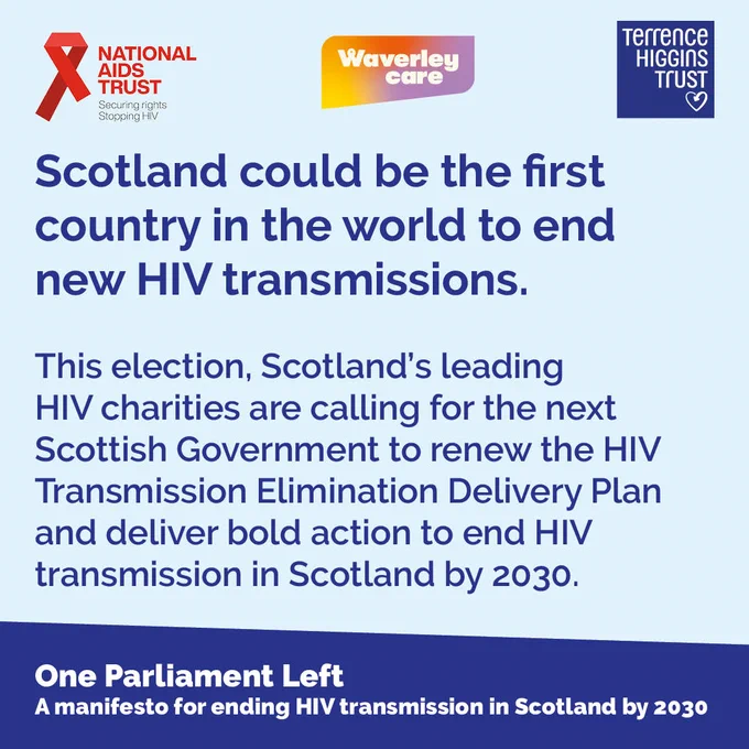Scotland could be first to end new HIV transmissions, charities urge renewing the elimination plan to succeed by 2030.