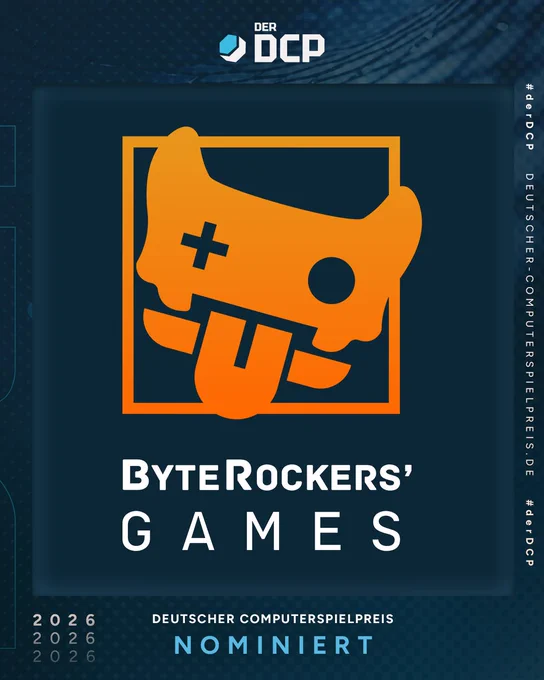 ByteRockers' Games logo inside a nomination frame for Der DCP 2026