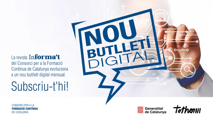 Mà selecciona element digital. Cartell Nou Butlletí Digital. 
