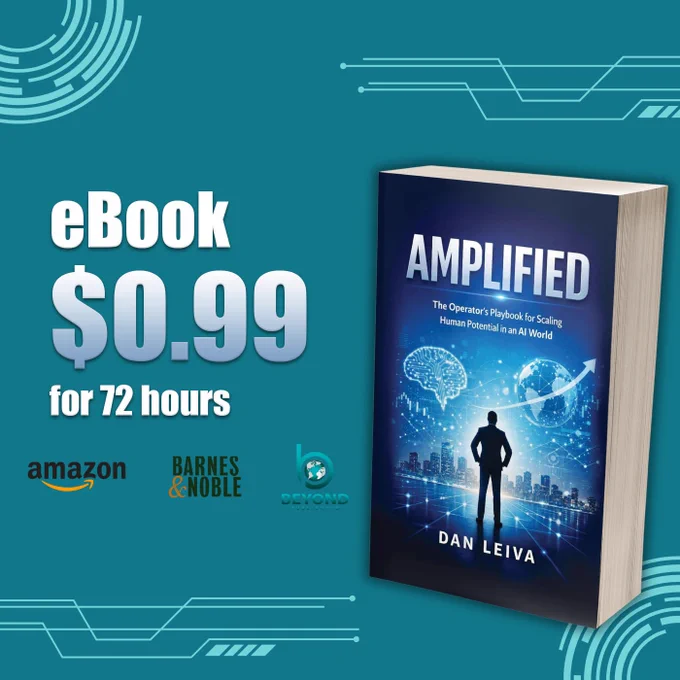 🚨📘 IT’S LAUNCH DAY! 📘🚨

AMPLIFIED: The Operator’s Playbook for Scaling Human Potential in an AI World by Dan Leiva is officially LIVE everywhere books are sold! 🌍🔥

This isn’t just another AI book… this is a leadership blueprint for the future. 🤖⚡

As AI accelerates everything around us, many organizations are quietly losing what matters most—trust, judgment, and accountability.

Dan Leiva flips the script.

💡 AMPLIFIED shows you how to:
✔️ Scale human judgment alongside AI
✔️ Design systems that protect accountability
✔️ Lead without becoming the bottleneck
✔️ Build organizations that adapt under pressure
✔️ Turn AI into an advantage—not a liability

This book is NOT about using AI faster…
It’s about building smarter, stronger, more human organizations in an AI-driven world.

If you’re a leader, operator, entrepreneur, or executive—this is required reading. 🎯

