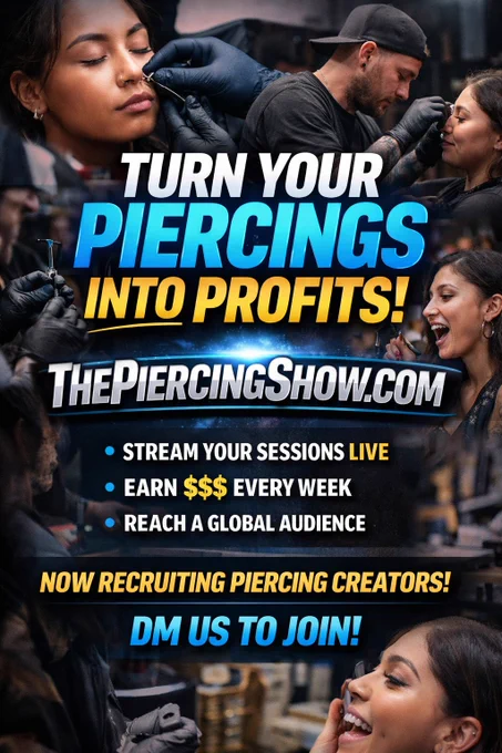 Most piercing artists get paid once…

When the piercing is done.

But what about:
• The anticipation
• The reaction
• The experience

That’s where the real opportunity is.

We’re building ThePiercingShow.com

Turn your sessions into income.

Want in? DM me.