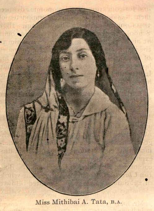 Black and white portrait of Mithan Tata