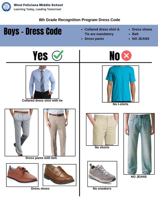 Boys dress guidelines