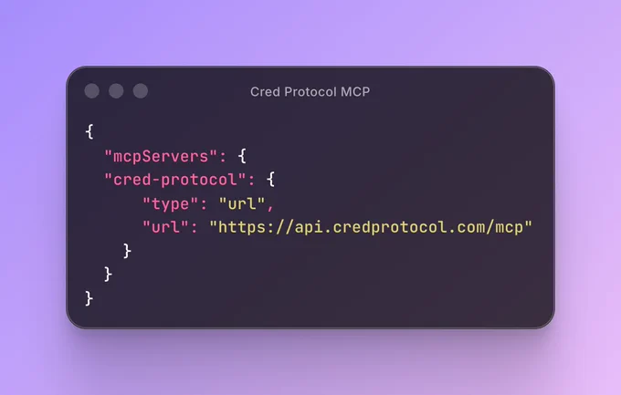 Setup Cred Protocol MCP in your favorite agentic coding tool