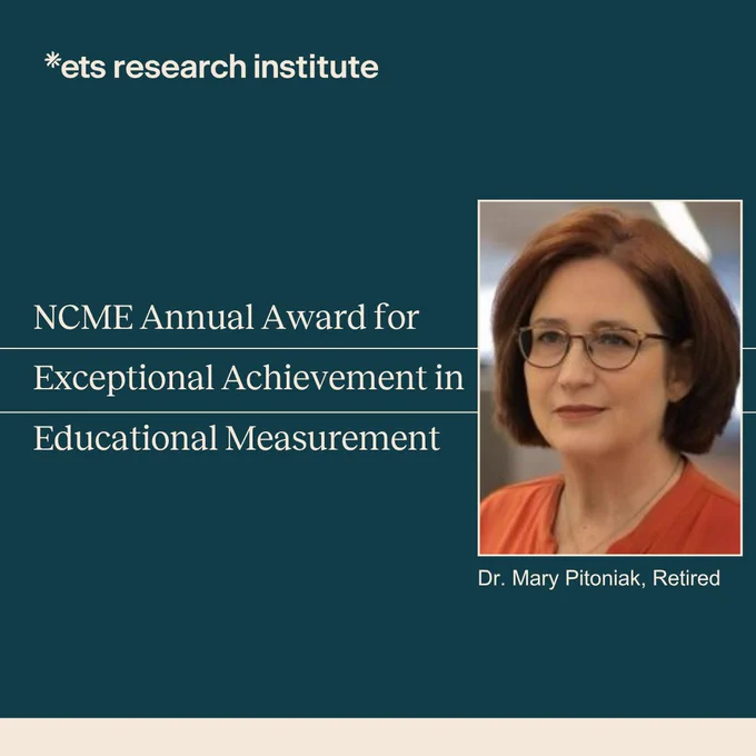 Celebration for former employee Dr. Mary Pitoniak who has received the NCME Annual Award for Exceptional Achievement in Educational Measurement.