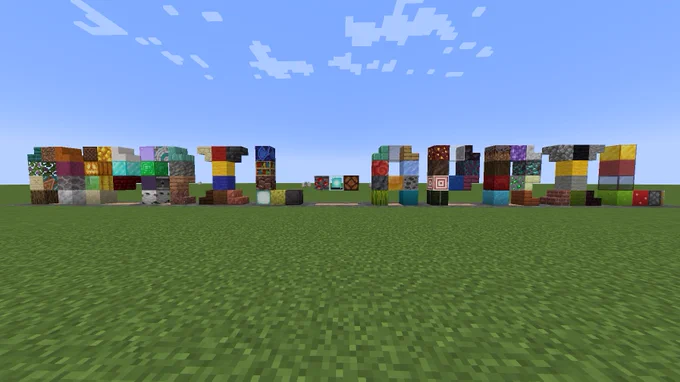 In Minecraft gebauter Schriftzug "April - April". Teil des Aprilevents des dagilp.net Servers.