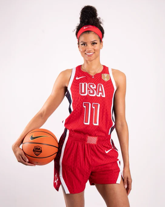 Rae Burrell wearing USA basketball