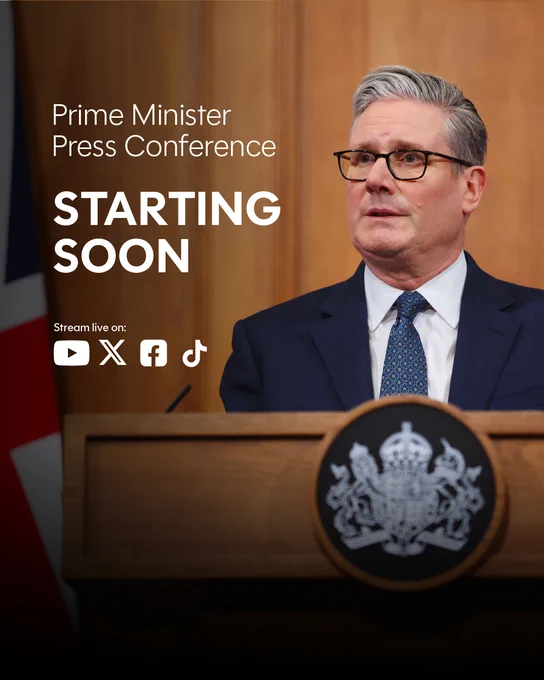 Prime Minister press conference starting soon.