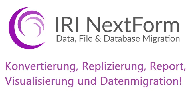 Seit 1986 Erfahrung mit der Datenmigration: Abhilfe schafft ein bewährtes Datenmigrationstool, das eine breite Palette an Datentypen und Legacy-Dateiformaten zuverlässig erkennt und konvertiert. Besonders leistungsfähig sind Lösungen, die zusätzlich eine skalierbare Transformations-Engine bieten und Daten bereits innerhalb der Migrationspipeline transformieren, bereinigen und maskieren können.

IRI NextForm unterstützt nativ eine große Bandbreite an Zeichensätzen (von ISO 8859-1 bis 8859-10 und darüber hinaus) – ganz ohne individuellen Konvertierungscode. Dadurch wird die technische Schuld reduziert, die durch die Pflege unterschiedlicher Zeichensatzlogiken entsteht – unabhängig von der Komplexität der Daten.