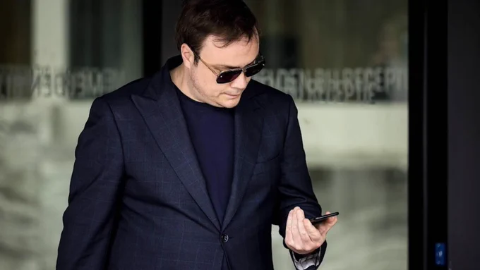 Plaintiff Danny Mekić leaving the courthouse in Amsterdam.