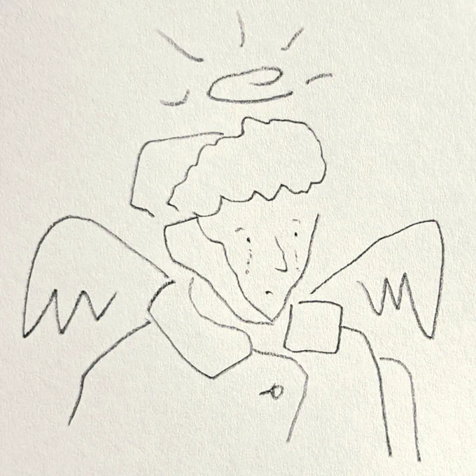 simple pencil sketch of a van gogh self-portrait
