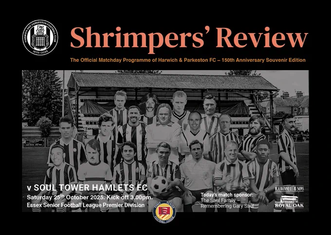 The front cover of the HPFC 150th anniversary souvenir programme.