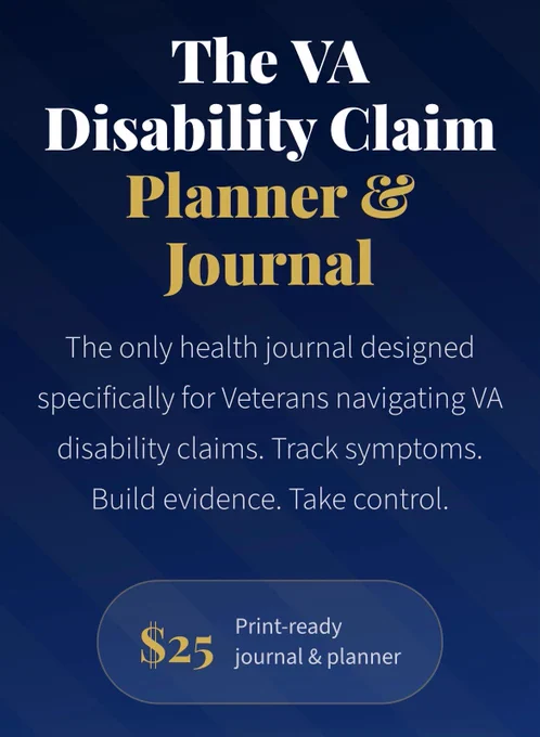 The VA Disability Claim Planner & Journal  | Order Today | $25