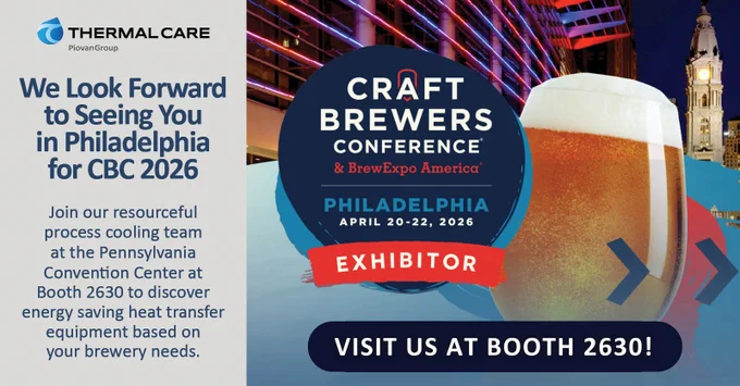 Visit Thermal Care At Booth 2630 For The Craft Brewers Conference In Philadelphia During April 20-22, 2026 | Glycol Chillers For The Brewery Industry
