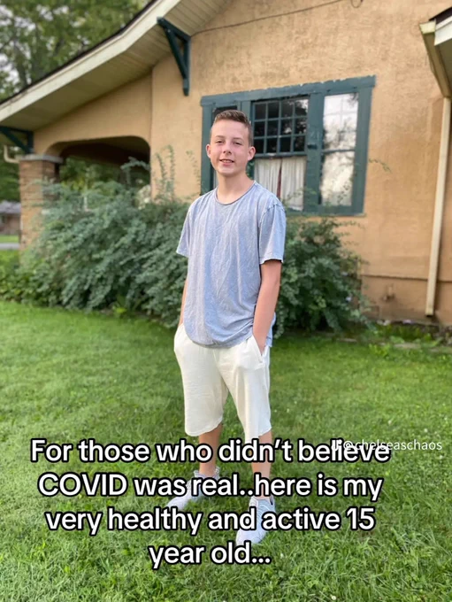 For those who didn’t believe COVID was real..here is my very healthy and active 15 year old...