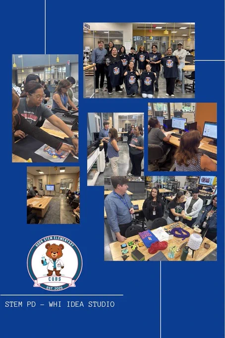 pictues of teachers making tshirts in a Maker space