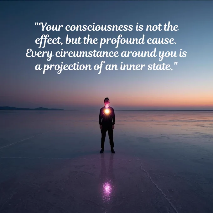 "Your consciousness is not the effect, but the profound cause. Every circumstance around you is a projection of an inner state."