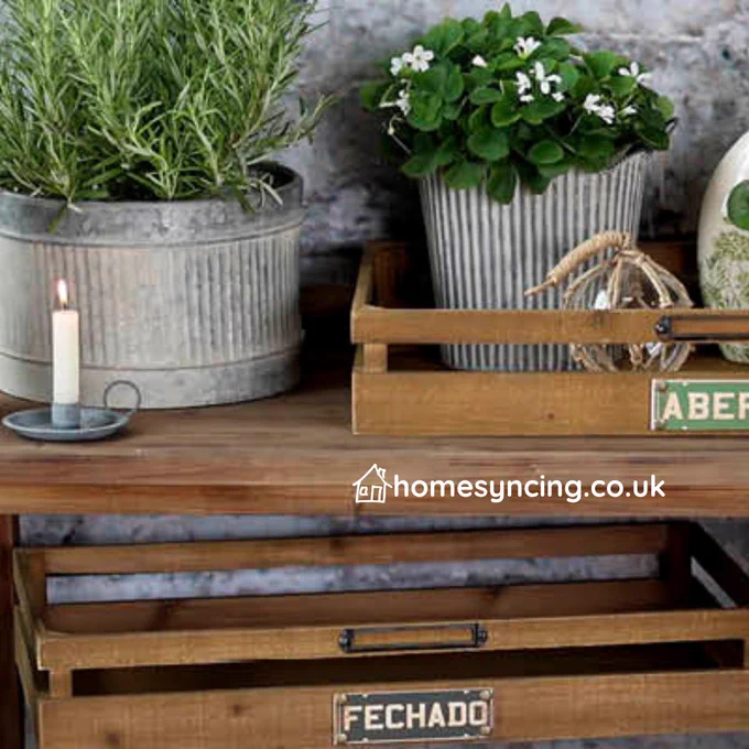Ben Zinc Planters.Bill Zinc Planters.Market Trays.homesyncing.co.uk