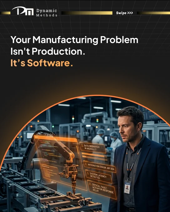 𝐀 𝐥𝐨𝐭 𝐨𝐟 𝐦𝐚𝐧𝐮𝐟𝐚𝐜𝐭𝐮𝐫𝐢𝐧𝐠 𝐭𝐞𝐚𝐦𝐬 𝐬𝐩𝐞𝐧𝐝 𝐲𝐞𝐚𝐫𝐬 𝐭𝐫𝐲𝐢𝐧𝐠 𝐭𝐨 𝐟𝐢𝐱 𝐰𝐡𝐚𝐭 𝐥𝐨𝐨𝐤𝐬 𝐥𝐢𝐤𝐞 𝐚 𝐩𝐫𝐨𝐝𝐮𝐜𝐭𝐢𝐨𝐧 𝐩𝐫𝐨𝐛𝐥𝐞𝐦.
But often, the real issue is deeper.
Delays, manual work, misalignment, and slow decisions usually do not come from the factory floor alone. They come from systems that are not connected, planning that is not aligned with production, and data that cannot move fast enough to support the business.
That is why the real question is not, “𝐇𝐨𝐰 𝐝𝐨 𝐰𝐞 𝐩𝐫𝐨𝐝𝐮𝐜𝐞 𝐦𝐨𝐫𝐞?”
It is, “𝐇𝐨𝐰 𝐝𝐨 𝐰𝐞 𝐛𝐮𝐢𝐥𝐝 𝐚 𝐬𝐲𝐬𝐭𝐞𝐦 𝐭𝐡𝐚𝐭 𝐥𝐞𝐭𝐬 𝐩𝐫𝐨𝐝𝐮𝐜𝐭𝐢𝐨𝐧 𝐫𝐮𝐧 𝐛𝐞𝐭𝐭𝐞𝐫?”
At Dynamic Method Solution, we believe manufacturing growth starts when software, data, and workflows work together with clarity and purpose.
Because when the system improves, the outcome improves.
Fix the system. Fix the outcome. 🚀
👉 𝐕𝐢𝐬𝐢𝐭 𝐨𝐮𝐫 𝐰𝐞𝐛𝐬𝐢𝐭𝐞 𝐭𝐨 𝐥𝐞𝐚𝐫𝐧 𝐦𝐨𝐫𝐞.
www.dynamic-methods.com
#ManufacturingTechn