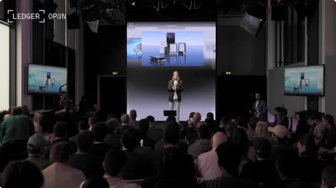 Me on stage at Ledger Op3n, 2025.