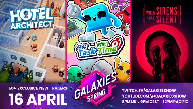 Galaxies Showcase, 8pm 16th April 