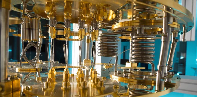 Inside of a dilution refrigerator
