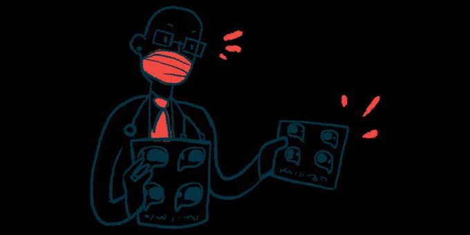 An illustration of a physician looking at medical charts.