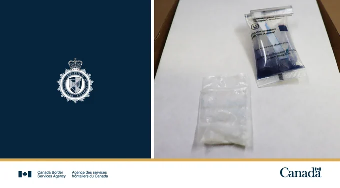 Narcotics seized on a traveler.