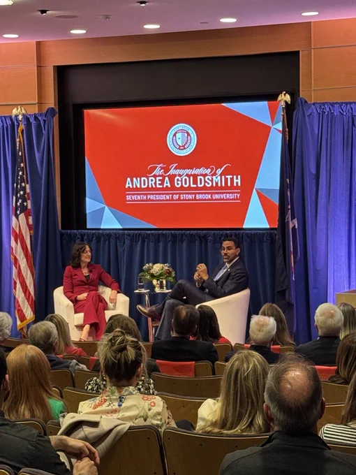 Chancellor King and Stony Brook president Andrea Goldsmith.
