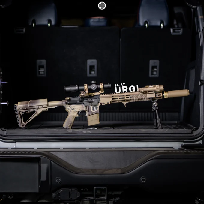 RailScales Karve-P Polymer M-LOK Hand Stop, G10 XOS & XOS-H M-LOK Scales (Honeycomb, TerraCore, 3-Slot & 4-Slot), CSMR Mag Button | 14.5" URG-I, Geissele Mk16 URG-I MLOK Rail (DDC), Daniel Defense 14.5" 5.56 Barrel, Surefire RC4 5.56 Mini w/ SOCOM 5.56 4-Prong Flash Hider, L3Harris NGAL Laser, Insight Tech WMX200 Light w/ Rotating Body, B&T Industries Atlas Bipod, Leupold Optics Mk6 1-6x Scope & Deltapoint Pro MRDS w/ Badger Ordnance C1 Mount (PN 170-340), Geissele URG-I ACH (DDC), Bootleg Inc Adjustable BCG, Colt Firearms M4 Carbine Lower, Magpul MOE Grip, CTR Stock, and 20rd Gen 1 PMAG.