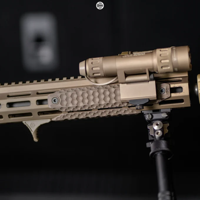 RailScales Karve-P Polymer M-LOK Hand Stop, G10 XOS & XOS-H M-LOK Scales (Honeycomb, TerraCore, 3-Slot & 4-Slot), CSMR Mag Button | 14.5" URG-I, Geissele Mk16 URG-I MLOK Rail (DDC), Daniel Defense 14.5" 5.56 Barrel, Surefire RC4 5.56 Mini w/ SOCOM 5.56 4-Prong Flash Hider, L3Harris NGAL Laser, Insight Tech WMX200 Light w/ Rotating Body, B&T Industries Atlas Bipod, Leupold Optics Mk6 1-6x Scope & Deltapoint Pro MRDS w/ Badger Ordnance C1 Mount (PN 170-340), Geissele URG-I ACH (DDC), Bootleg Inc Adjustable BCG, Colt Firearms M4 Carbine Lower, Magpul MOE Grip, CTR Stock, and 20rd Gen 1 PMAG.