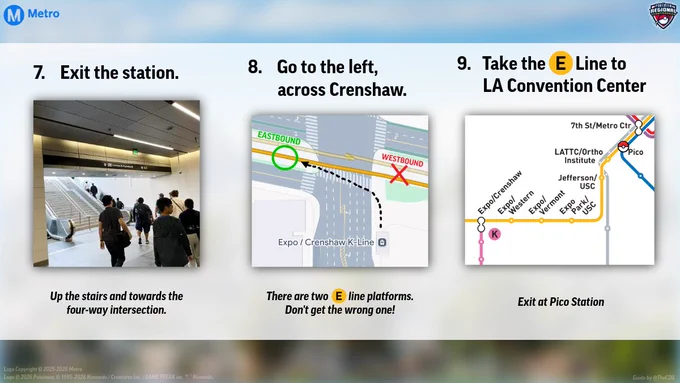 Page 4/4
7. Exit the Station
8. Go left across Crenshaw
9. Take the E Line to LA Convention Center
