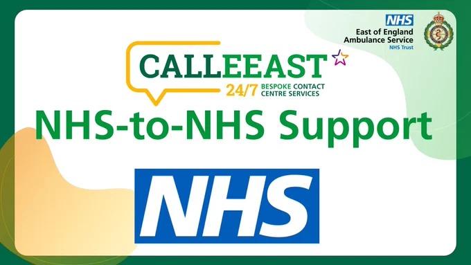 CallEast 24/7 bespoke contact centre services offering NHS-to-NHS support by East of England Ambulance Service NHS Trust.