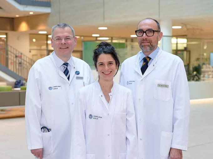 Prof. Dr. Oliver Cornely, Dr. Ilana Reinhold und Dr. Ullrich Bethe, Foto: Michael Wodak